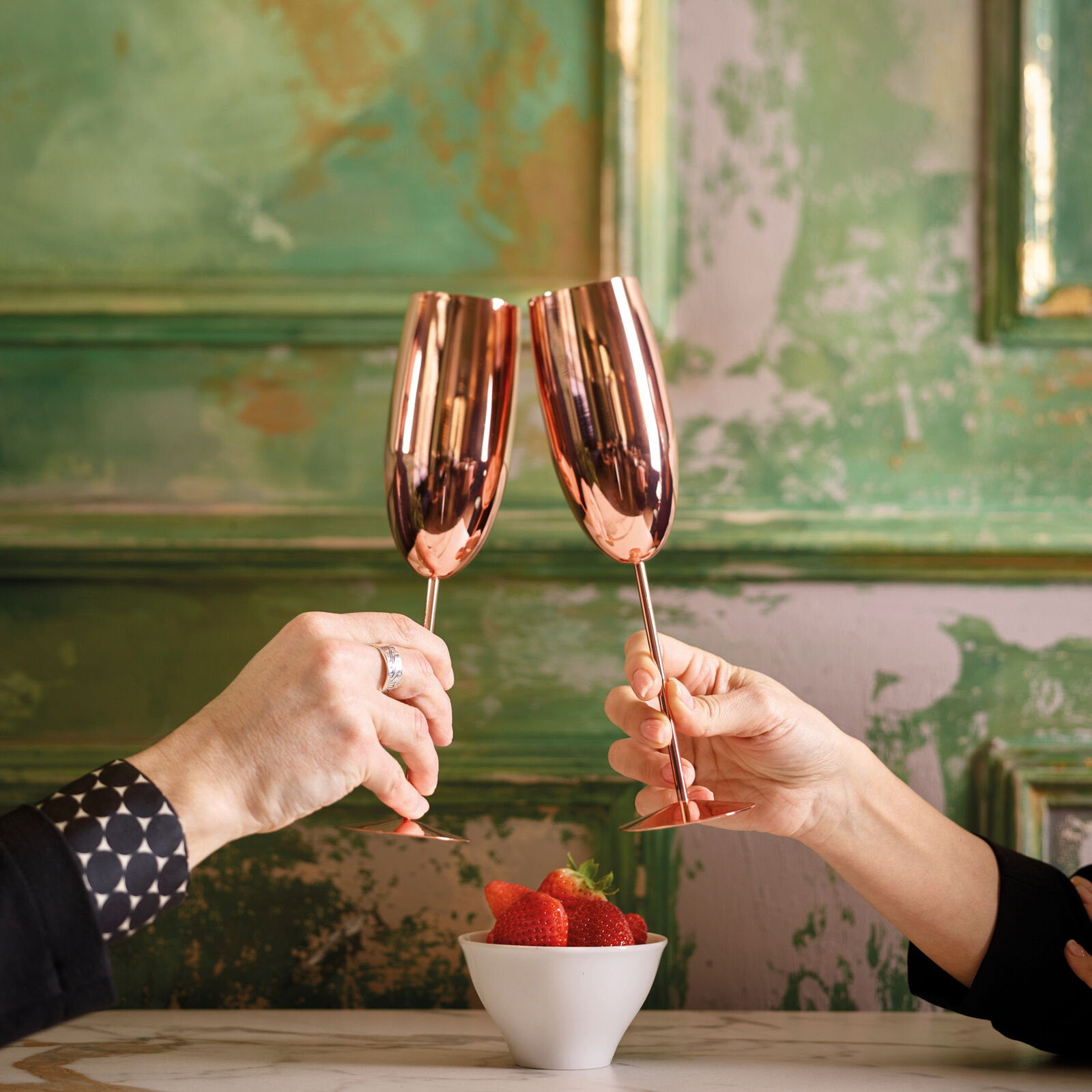 Set 2 pcs, flute champagne image number null