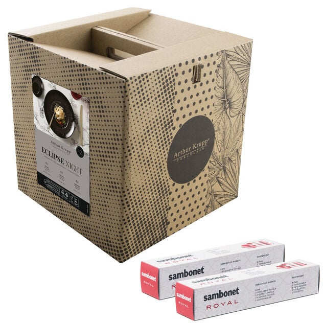 Cutlery set with plates set, 4 people image number 2