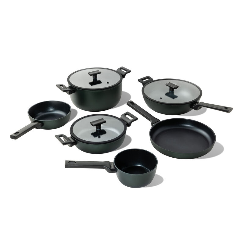 Chef&rsquo;s Set with 9 piece non-stick cookware