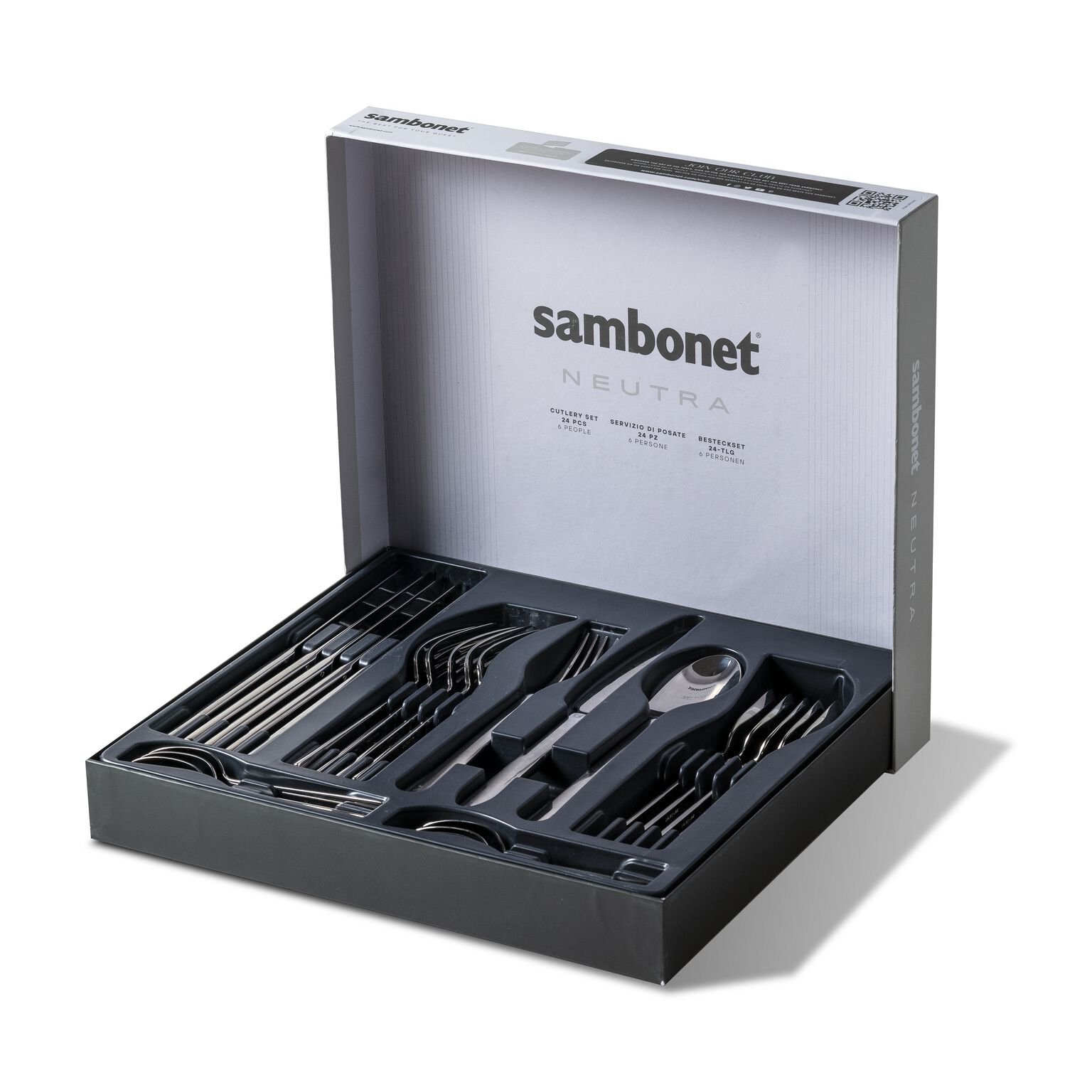 Cutlery set, 24 pieces , Mirror Steel, Neutra, Sambonet