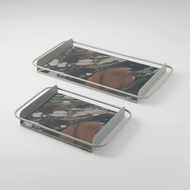Vassoio piccolo con inserto in gres image number 3