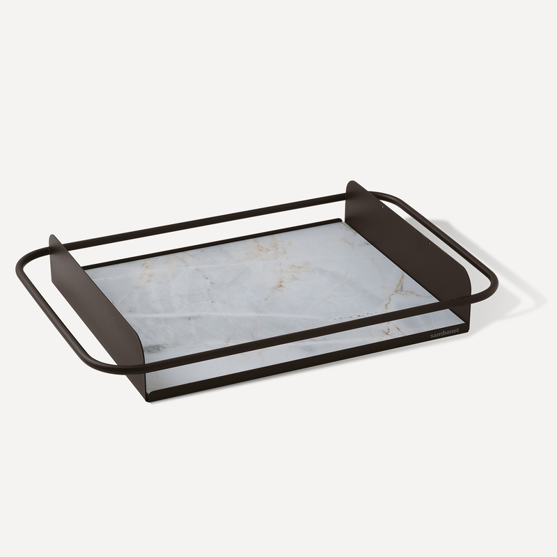 Petit plateau avec insert en gr&egrave;s
