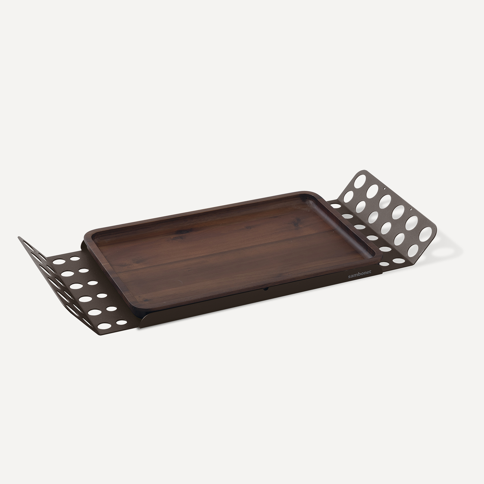 Big tray with acacia wood insert image number null