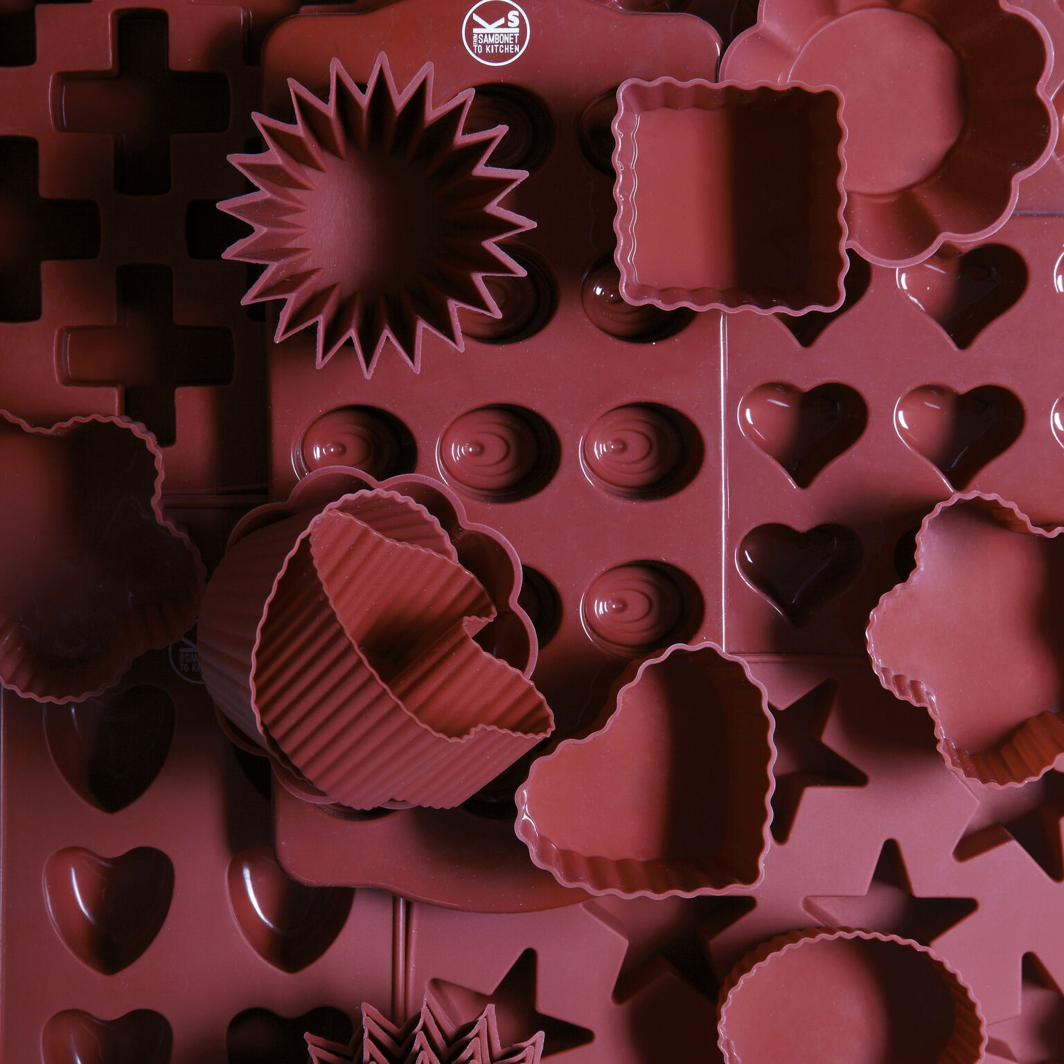 Chocolate mold 15 cubes, ellips 2