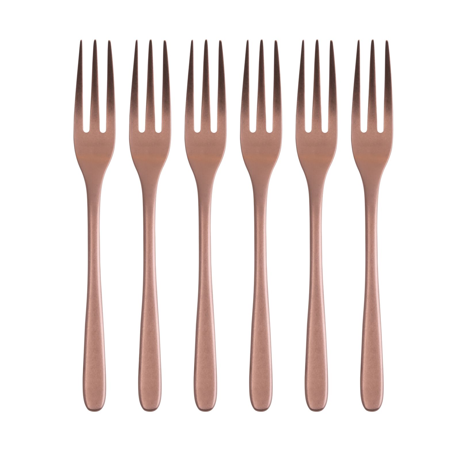 6 cake forks set , PVD Vintage Vintage PVD Copper, Taste,