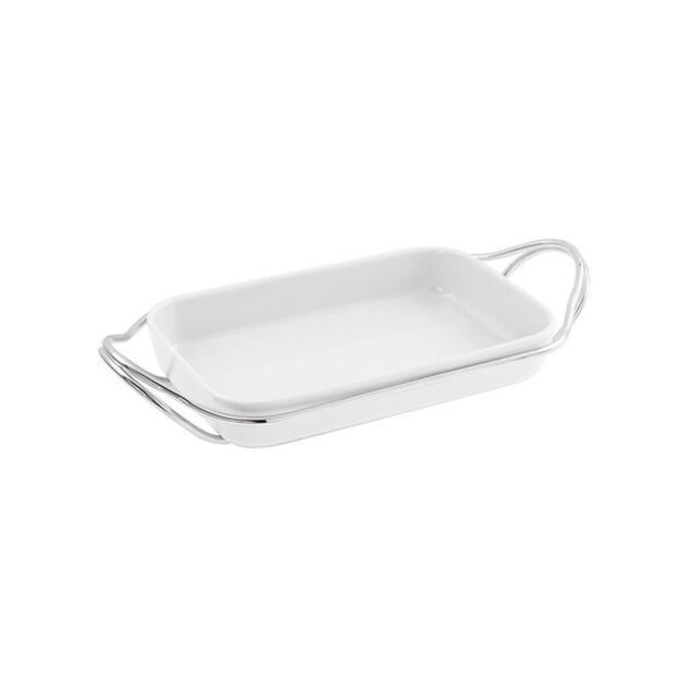 Rectangular dish with holder  image number 0