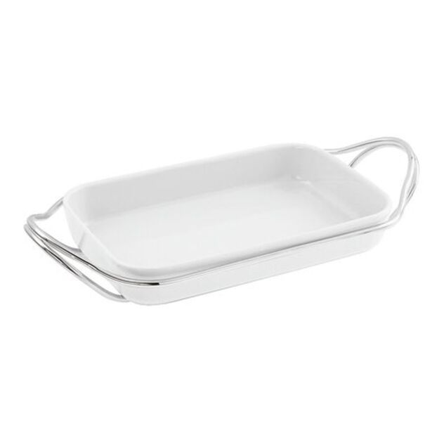 Rectangular dish with holder  image number 0