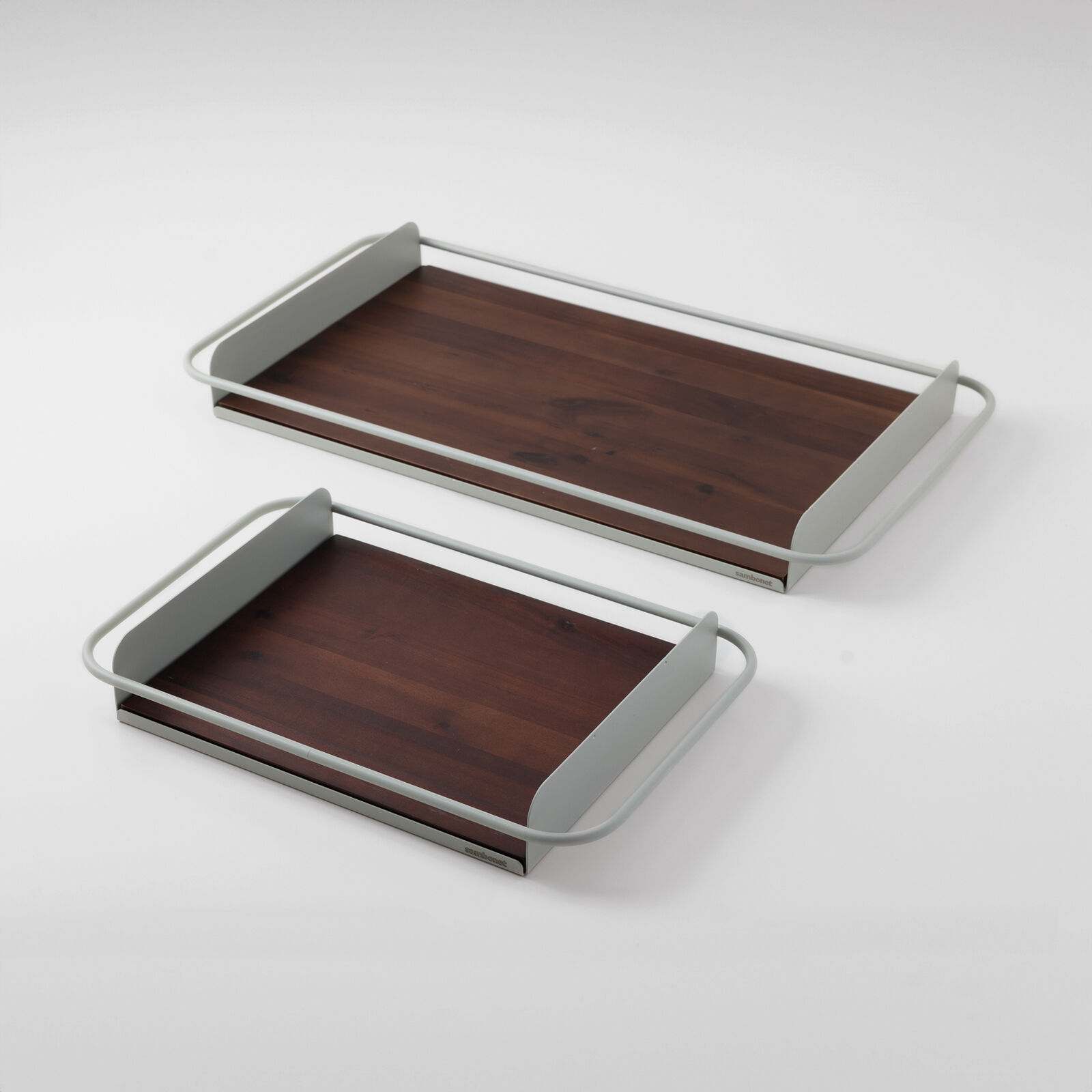 Big tray with acacia wood insert image number null