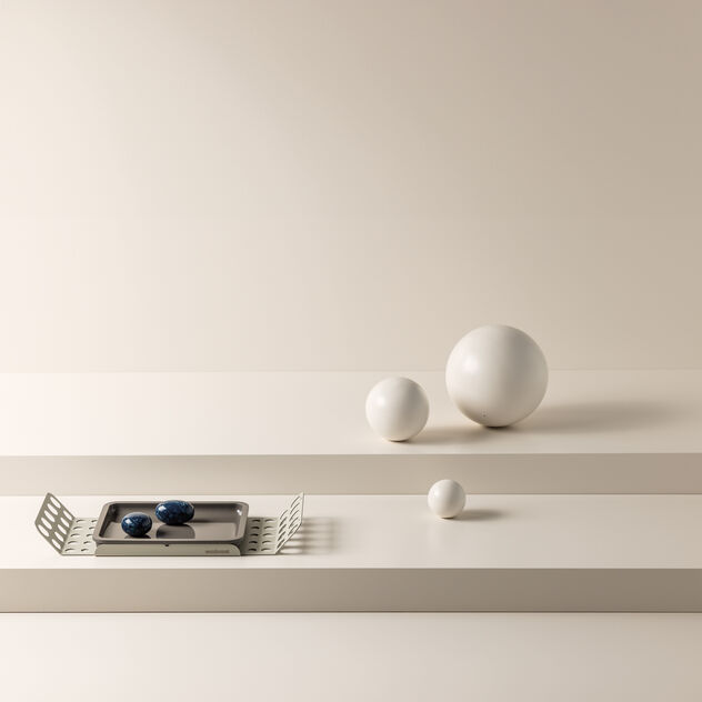 Vassoio piccolo con inserto in legno laccato image number 4