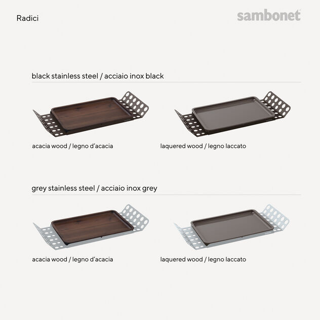 Big tray with laquered wood insert image number 6