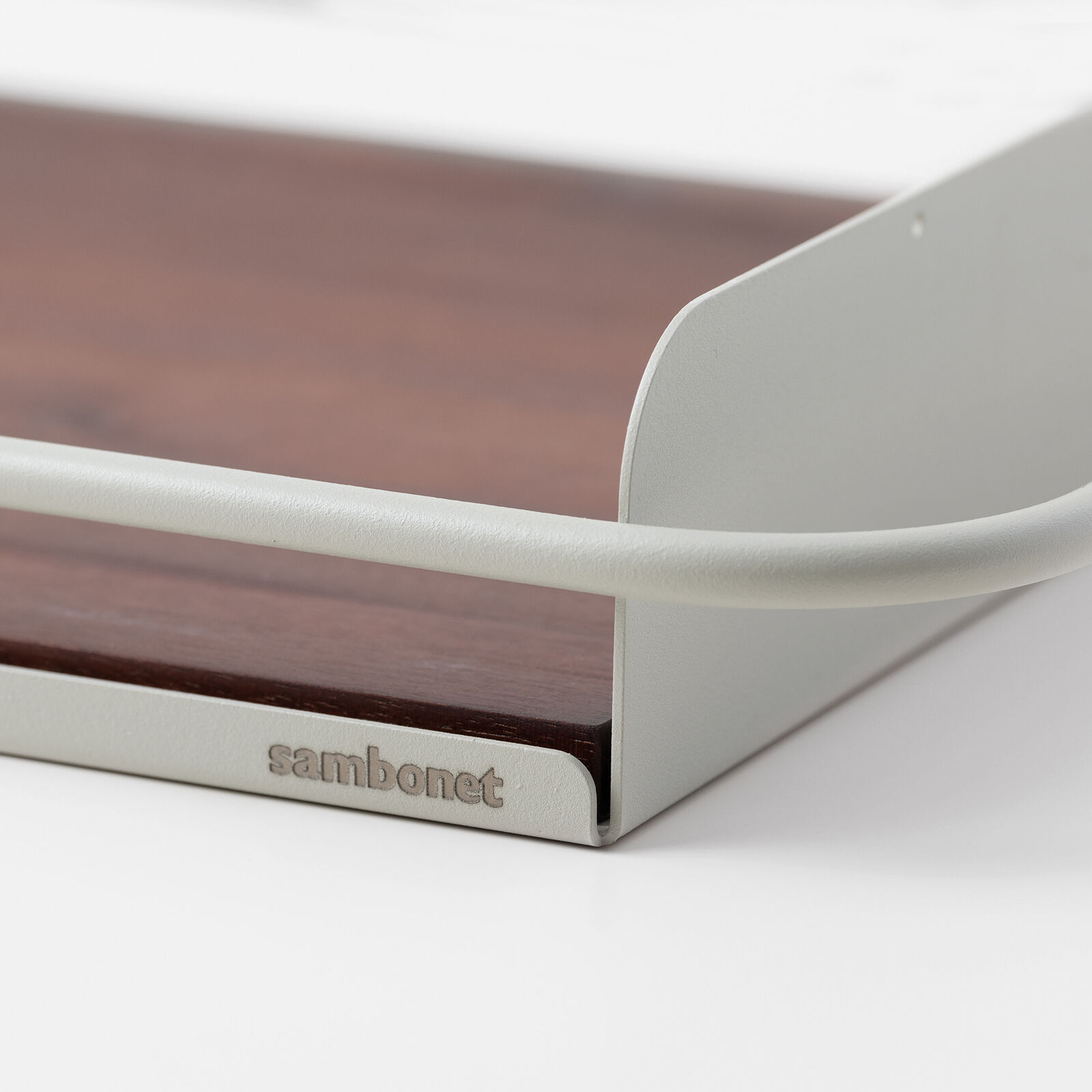 Big tray with acacia wood insert image number null