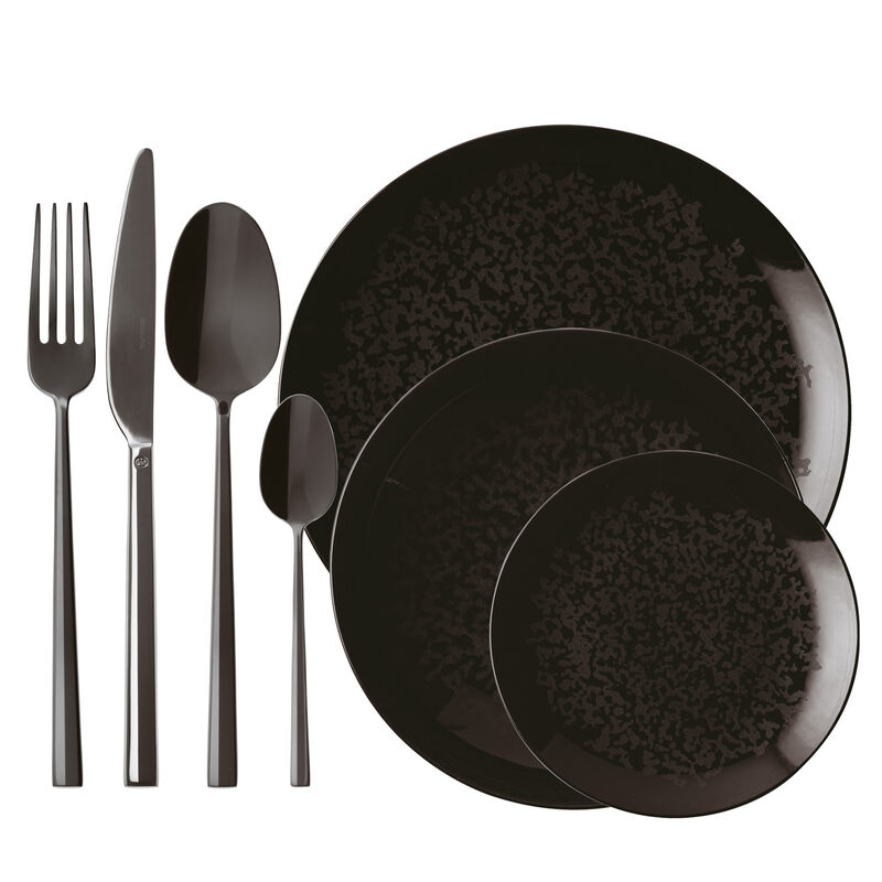Cutlery set with plates set, 4 people