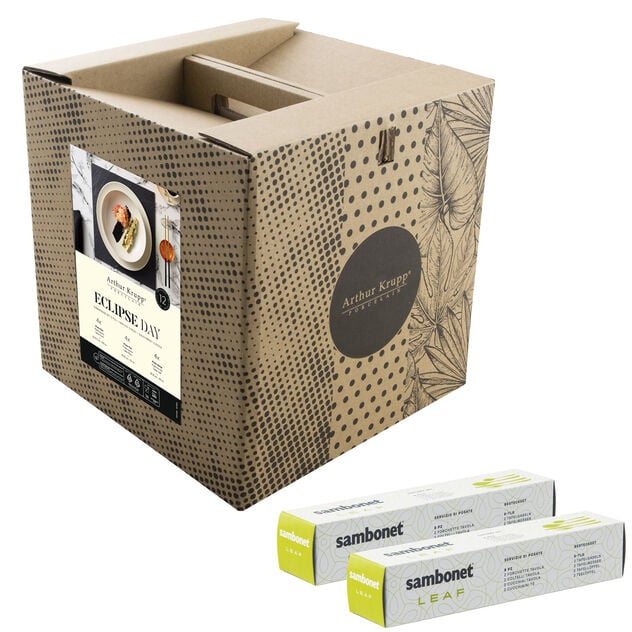 Cutlery set with plates set, 4 people image number 3