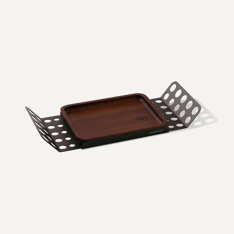 Petit plateau avec insert en bois d'acacia
