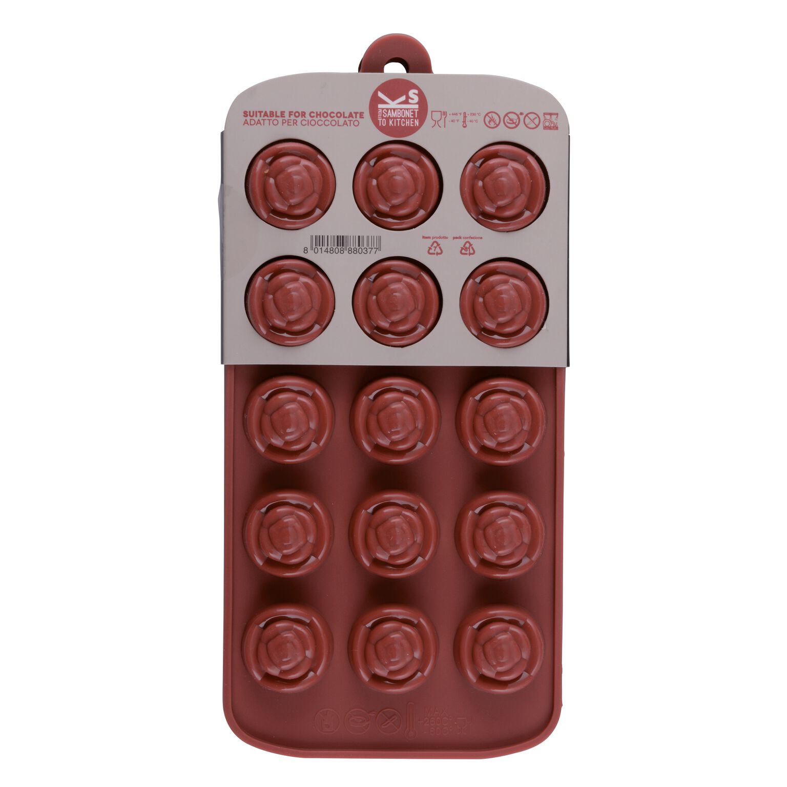 Chocolate mold 15 cubes, ellips 3