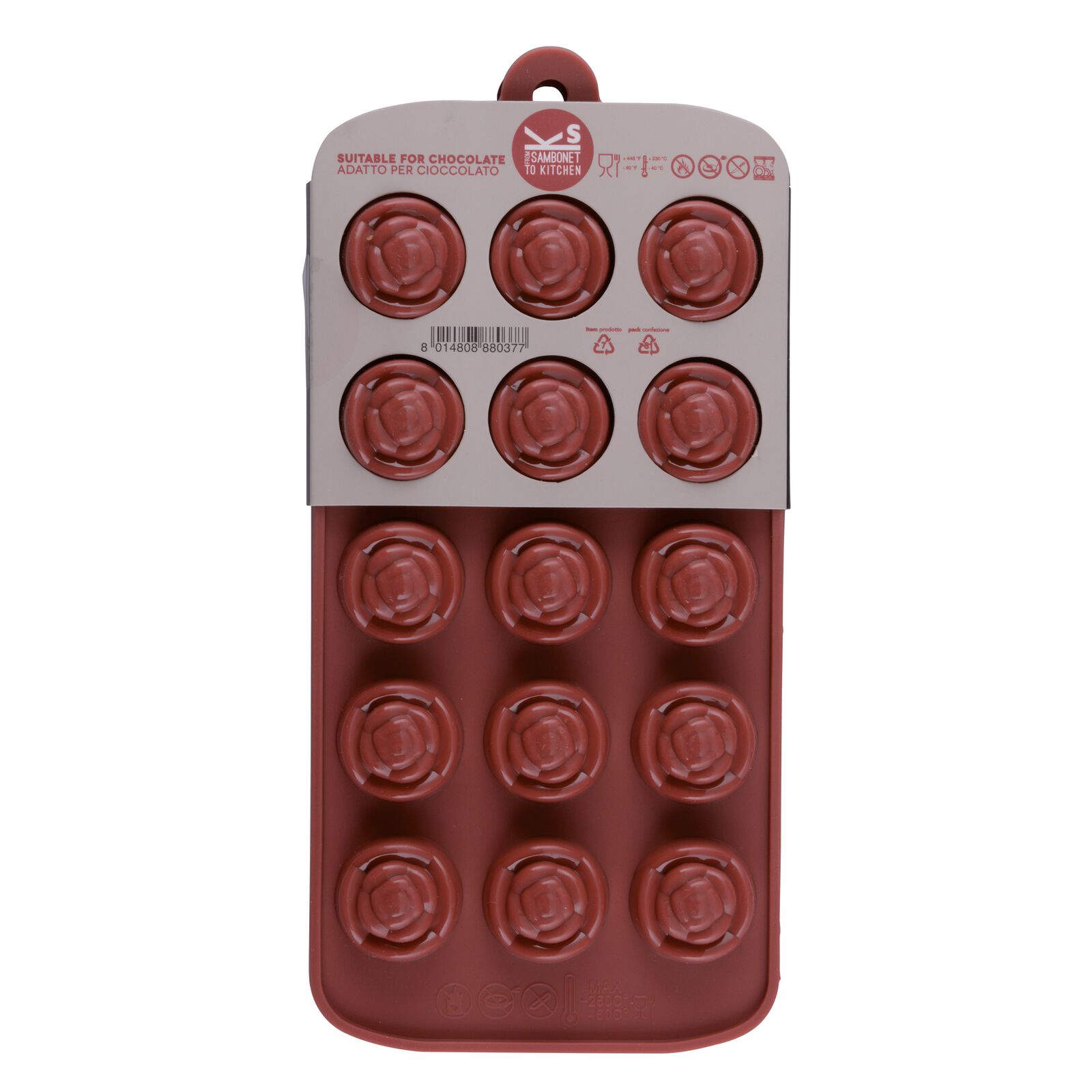 Chocolate mold 15 cubes, ellips image number null