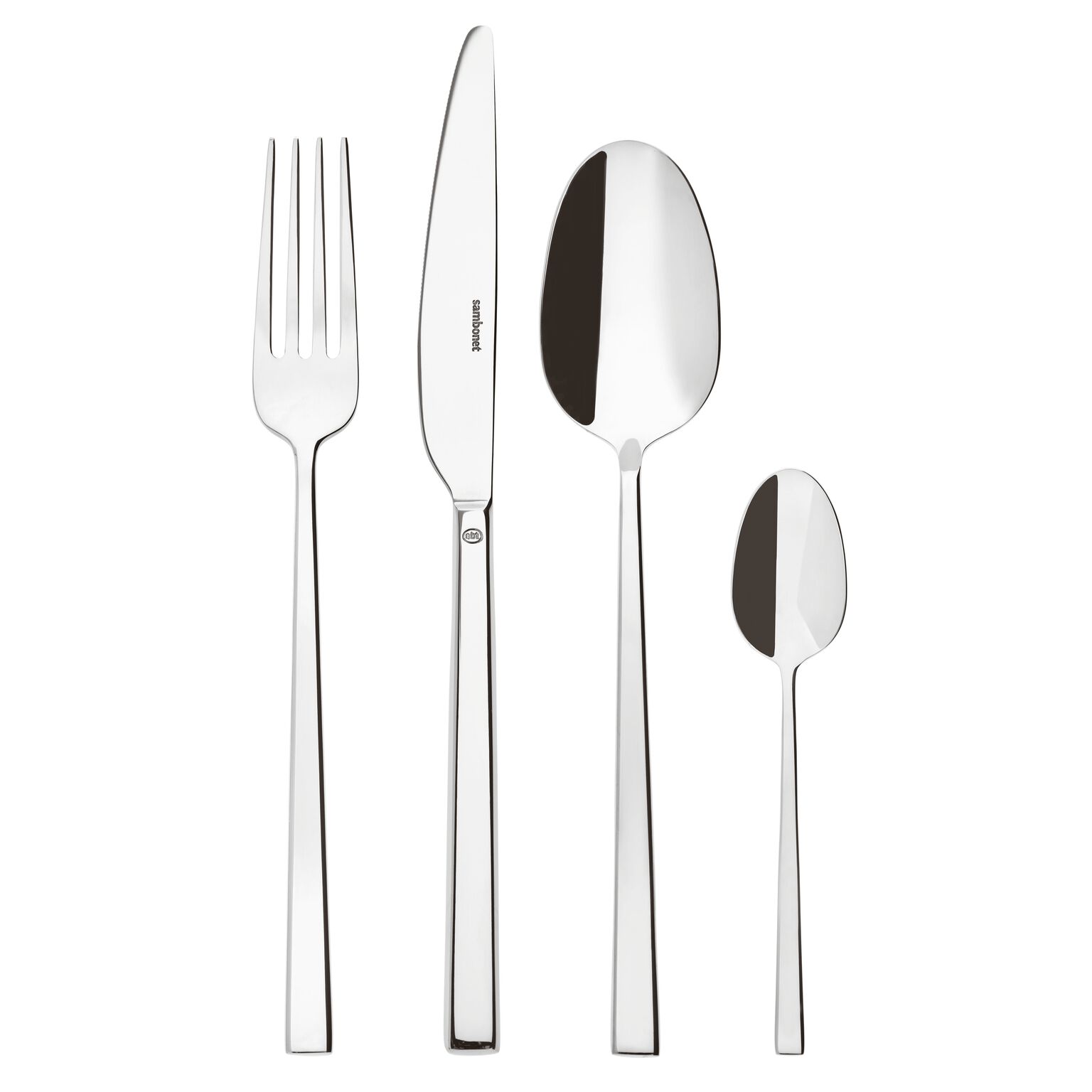 Cutlery set, 24 pieces , Mirror Steel, Rock, Sambonet