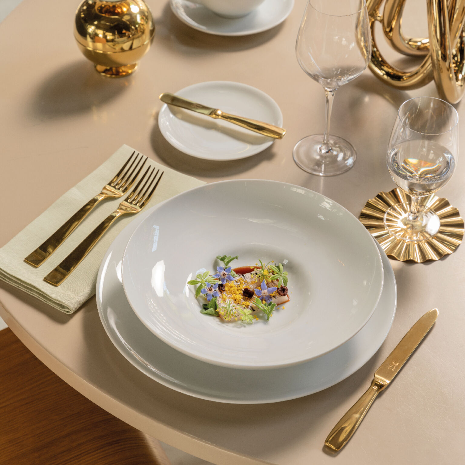 Coaster , PVD Mirror PVD Gold, Kyma, Sambonet