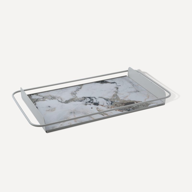 Grand plateau avec insert en gr&egrave;s