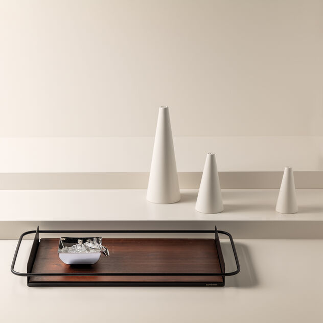 Big tray with acacia wood insert image number 5