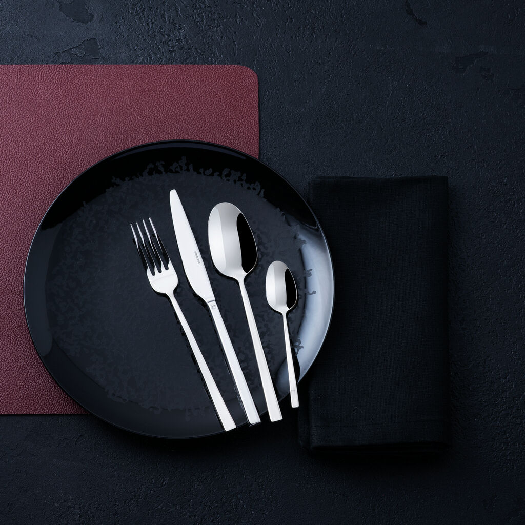 Cutlery set with plates set, 4 people image number 1