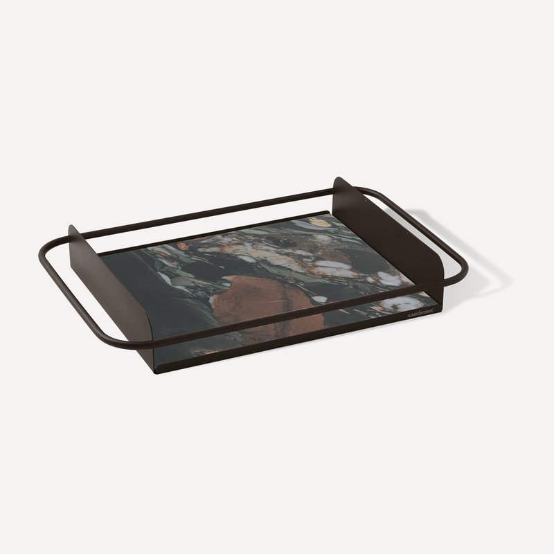Petit plateau avec insert en gr&egrave;s