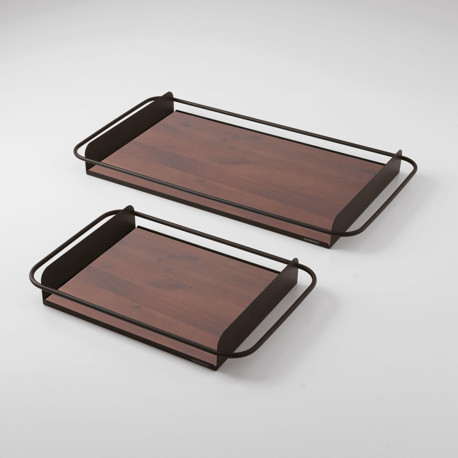 Small tray with acacia wood insert image number null