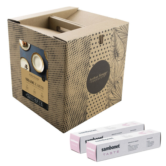 Cutlery set with plates set, 4 people image number 1