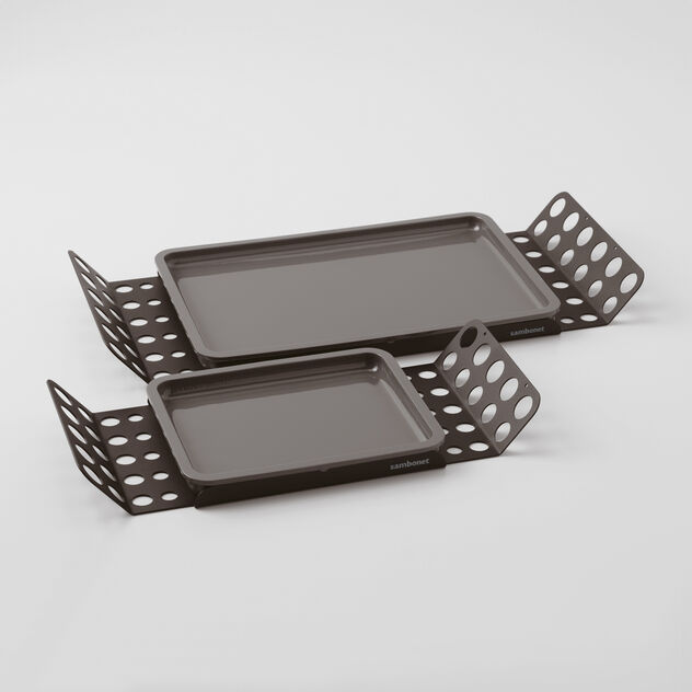 Big tray with laquered wood insert image number 3