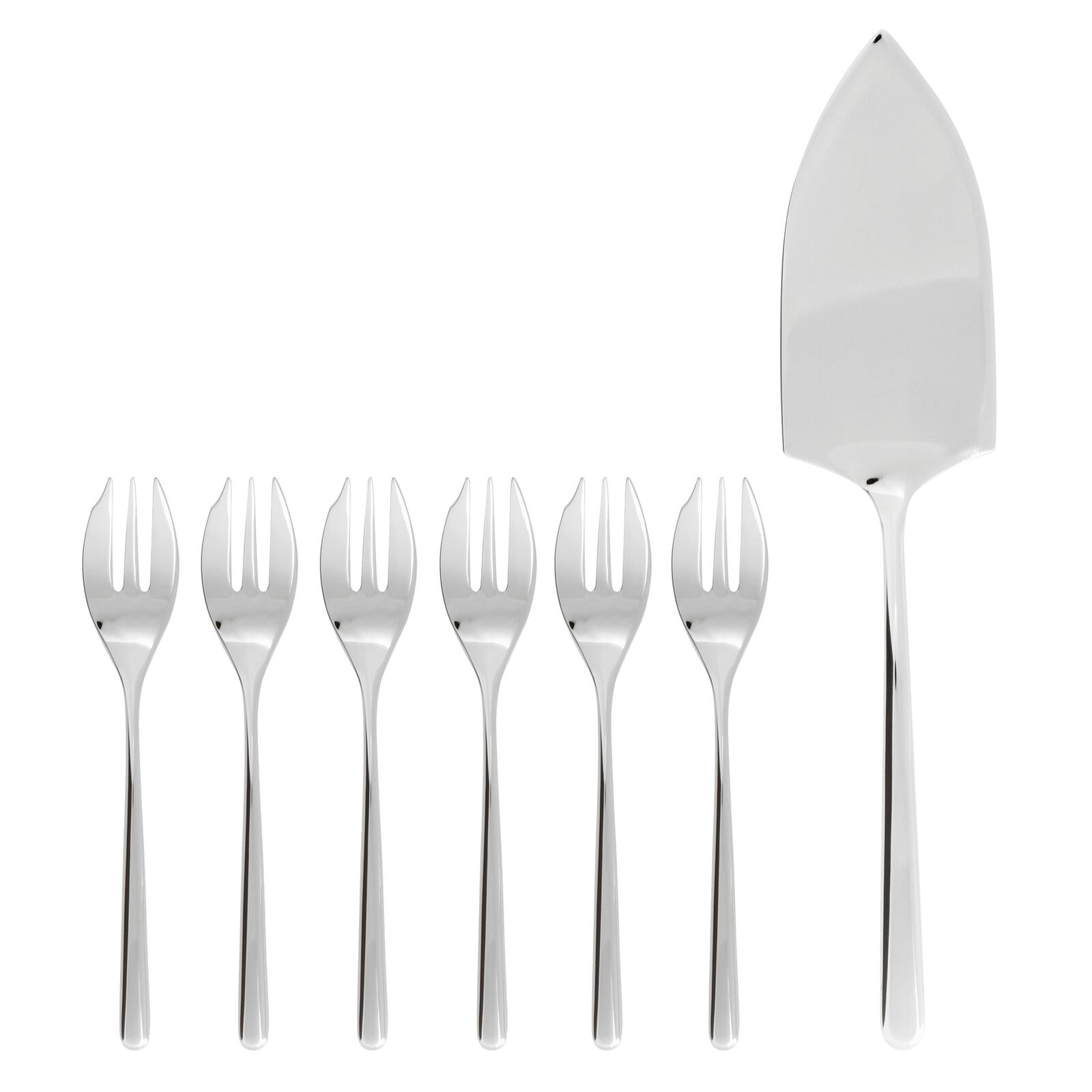 6 cake forks set and cake server image number null