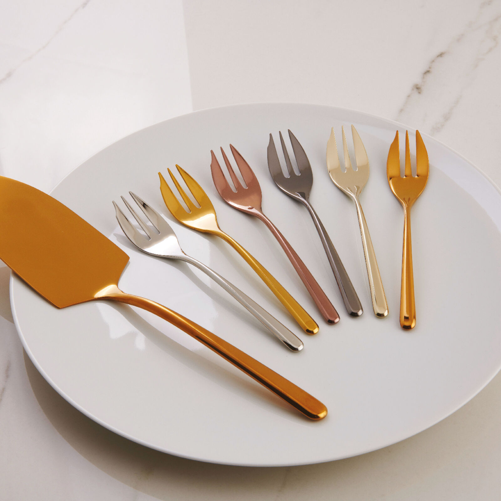 Set 6 forchettine dolce e pala torta image number null