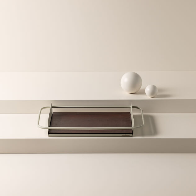 Small tray with acacia wood insert image number 4