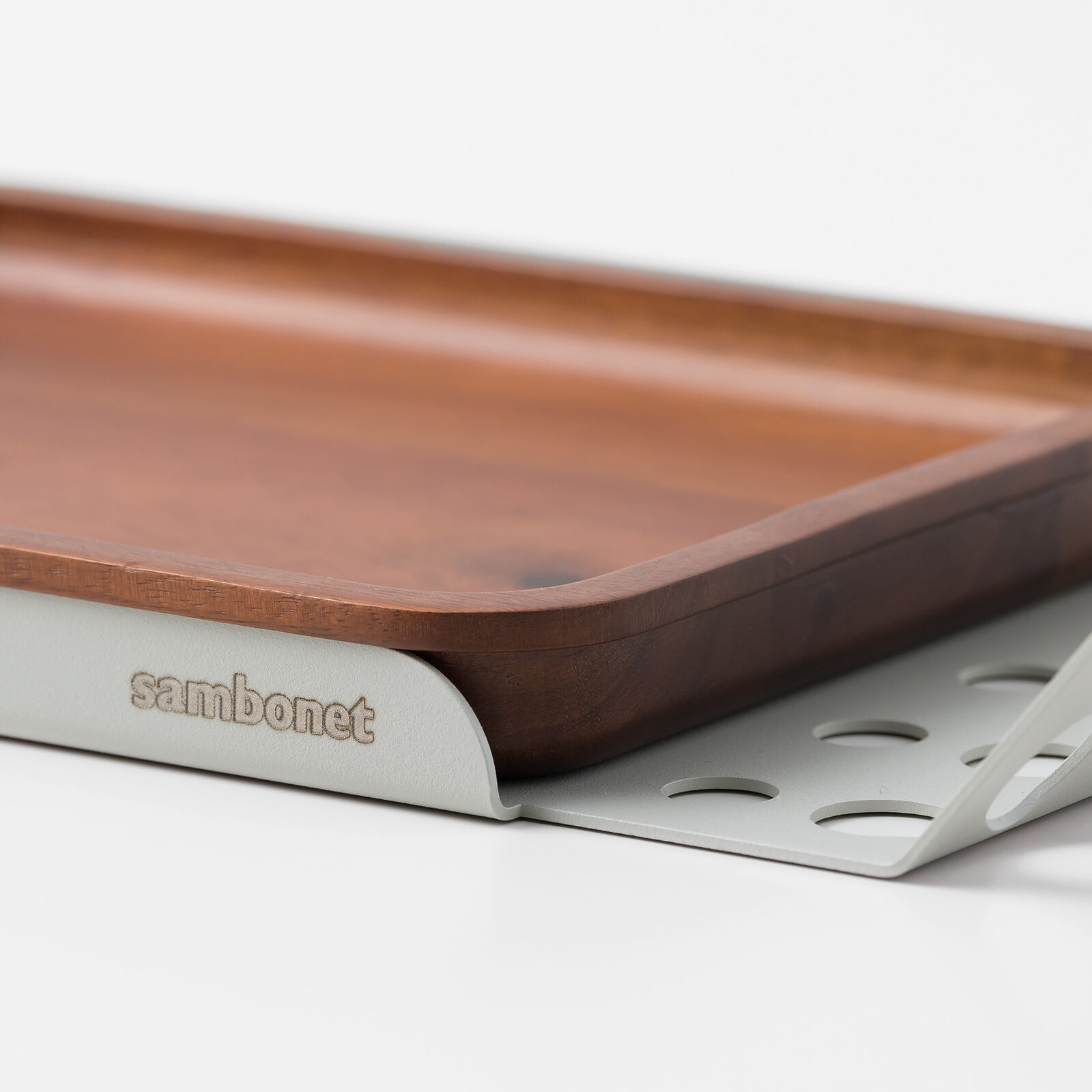 Vassoio piccolo con inserto in legno di acacia image number null