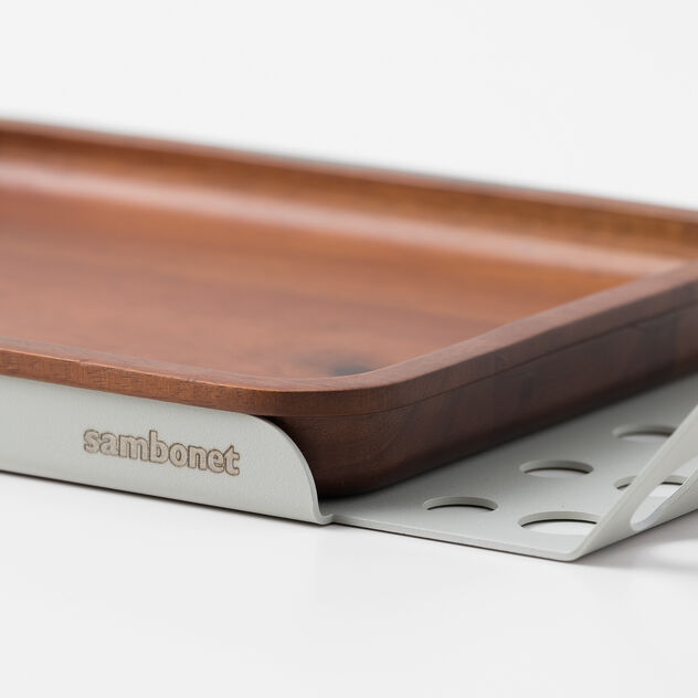 Vassoio piccolo con inserto in legno di acacia image number 1