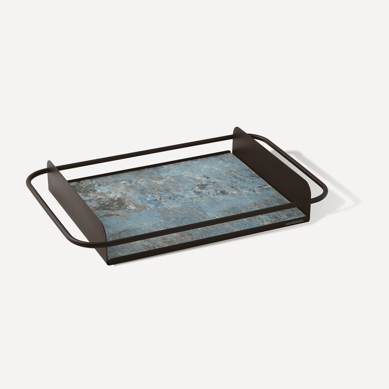 Petit plateau avec insert en gr&egrave;s
