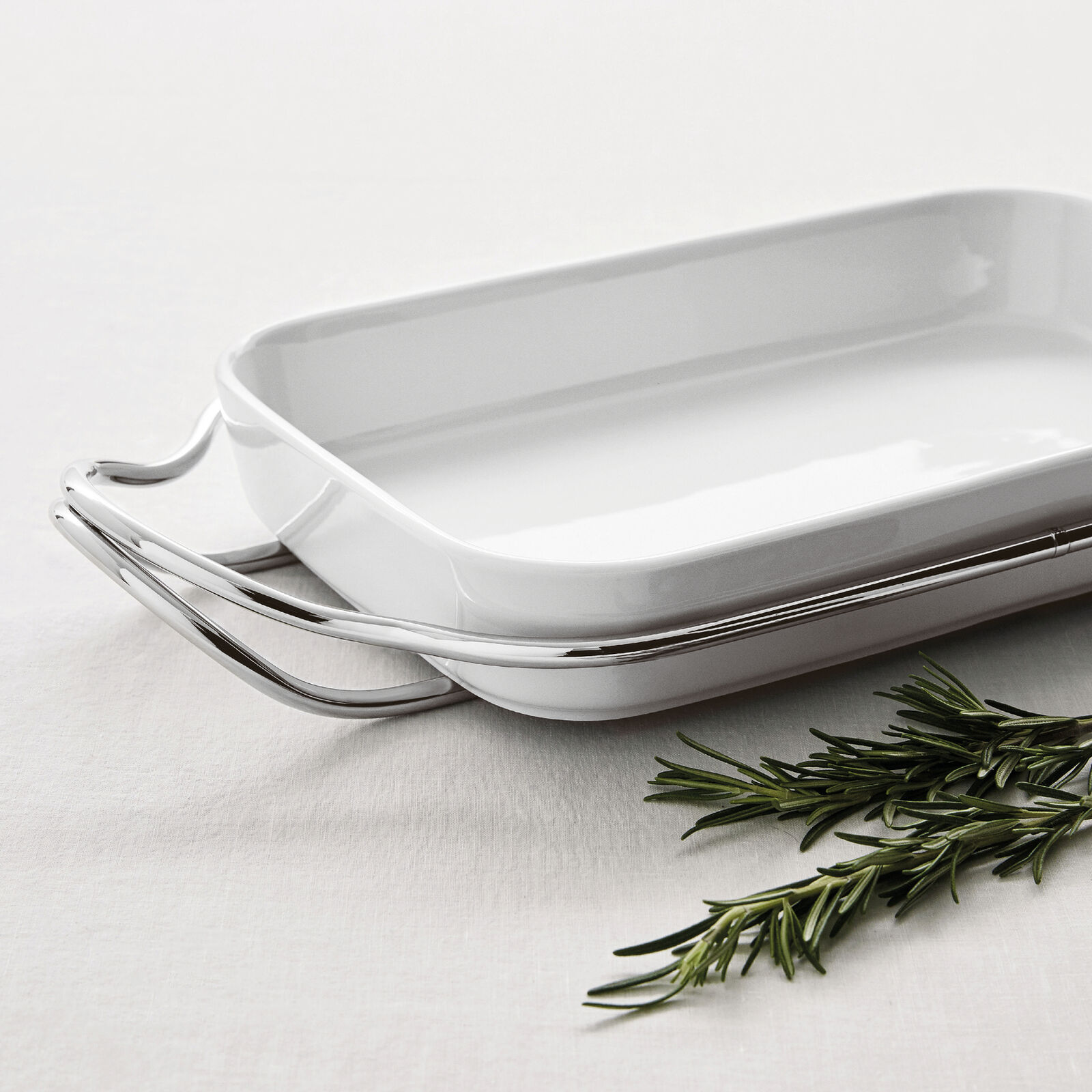 Rectangular dish with holder  image number null