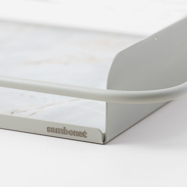 Kleines Tablett mit Steinguteinsatz image number 1