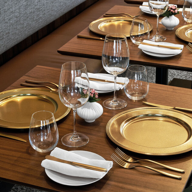 Piatto presentazione bordo rigato  image number 1