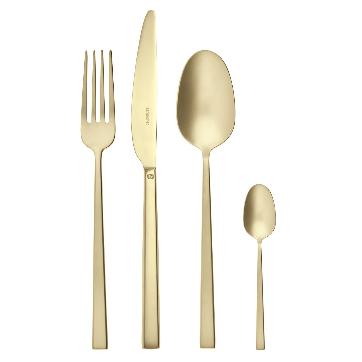 Cutlery set, 24 pieces , PVD Antique Antique PVD Champagne, Rock
