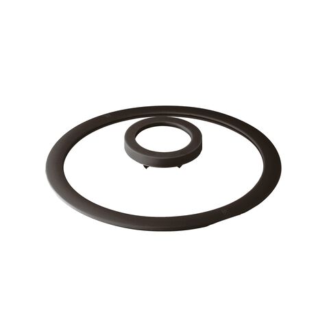 Baumalu 383713 Coperchio In Vetro Da 20 Cm Con Bordo In Acciaio Inox E Manico In Bachelite