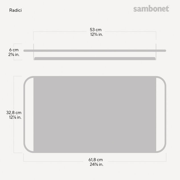 Big tray with acacia wood insert image number 5