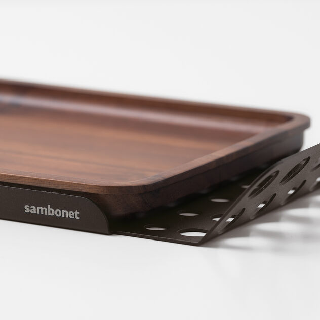 Big tray with acacia wood insert image number 1