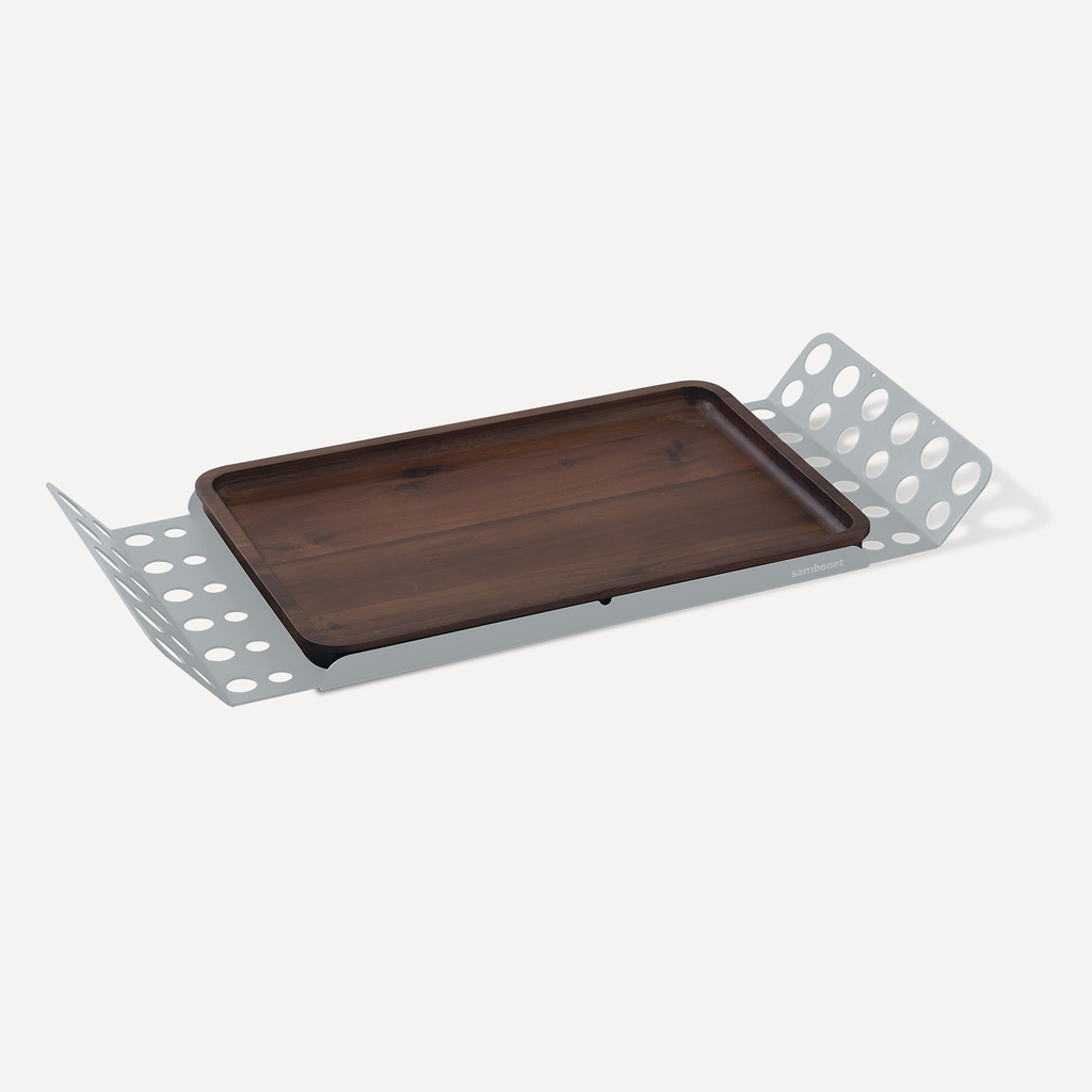 Big tray with acacia wood insert image number 0