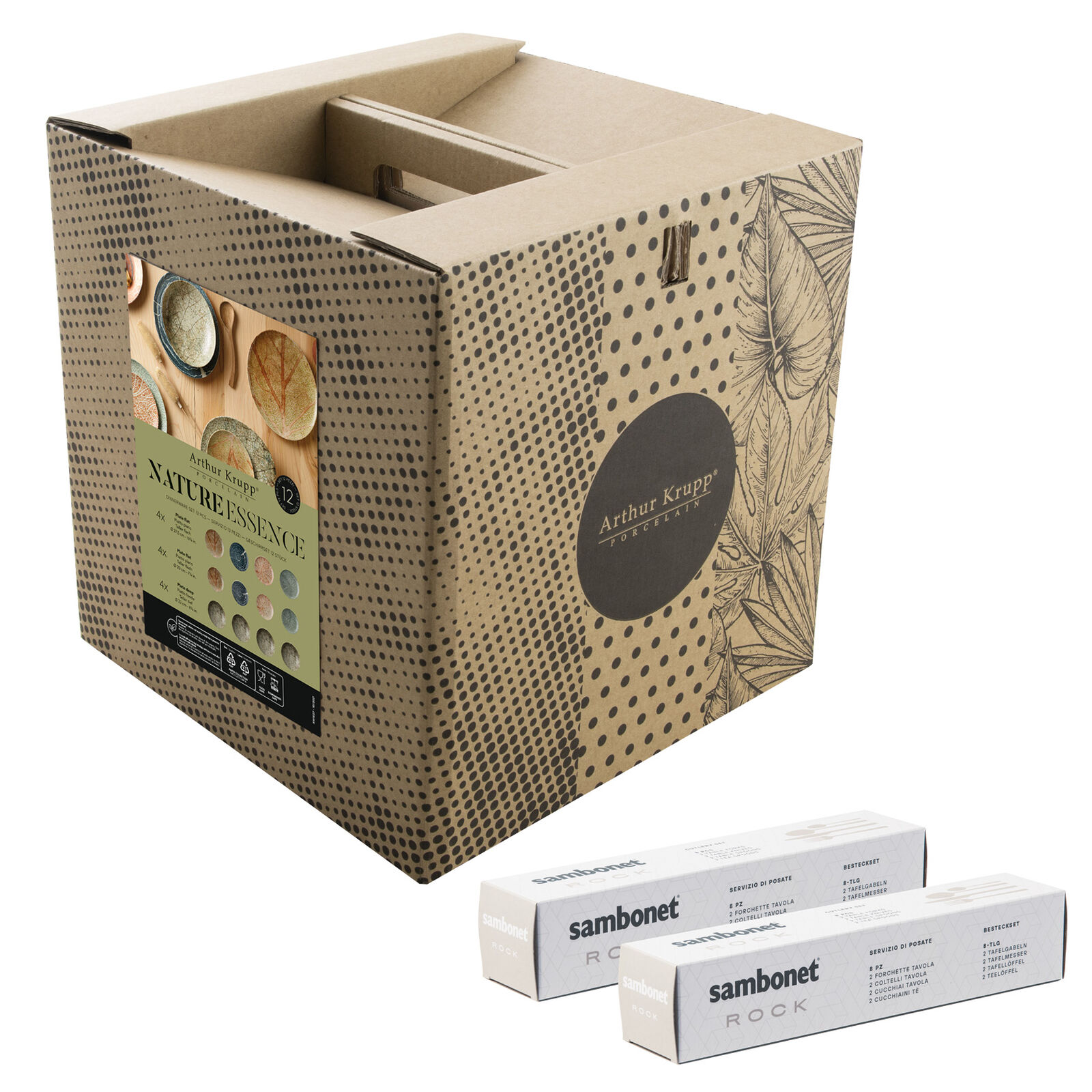 Besteck- und Teller set, 4 Personen image number null