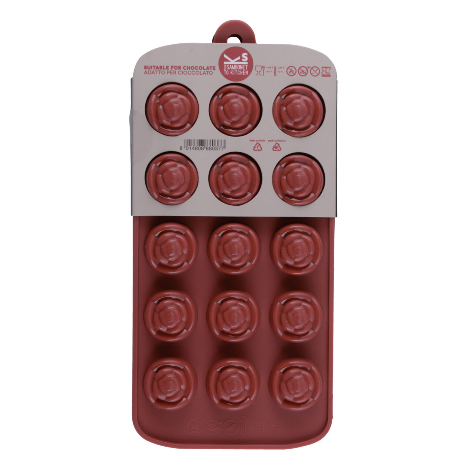 Chocolate mold 15 cubes, rose 3