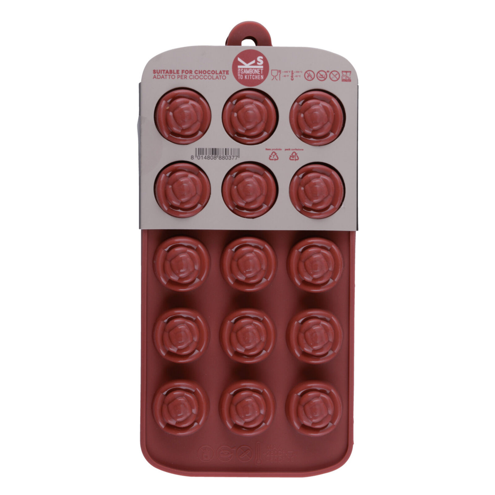 Moule à chocolat 15 moules, roses image number null