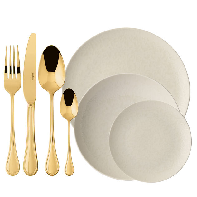 Cutlery set with plates set, 4 people image number 0