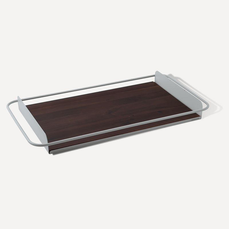 Big tray with acacia wood insert