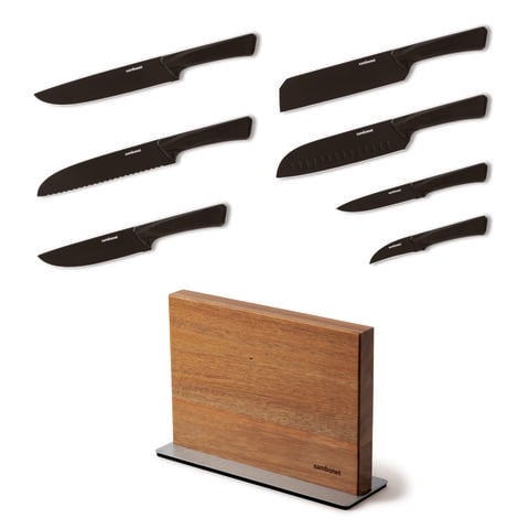 Master Block, 8-Piece Knife Block Set with 7 Kitchen Knives