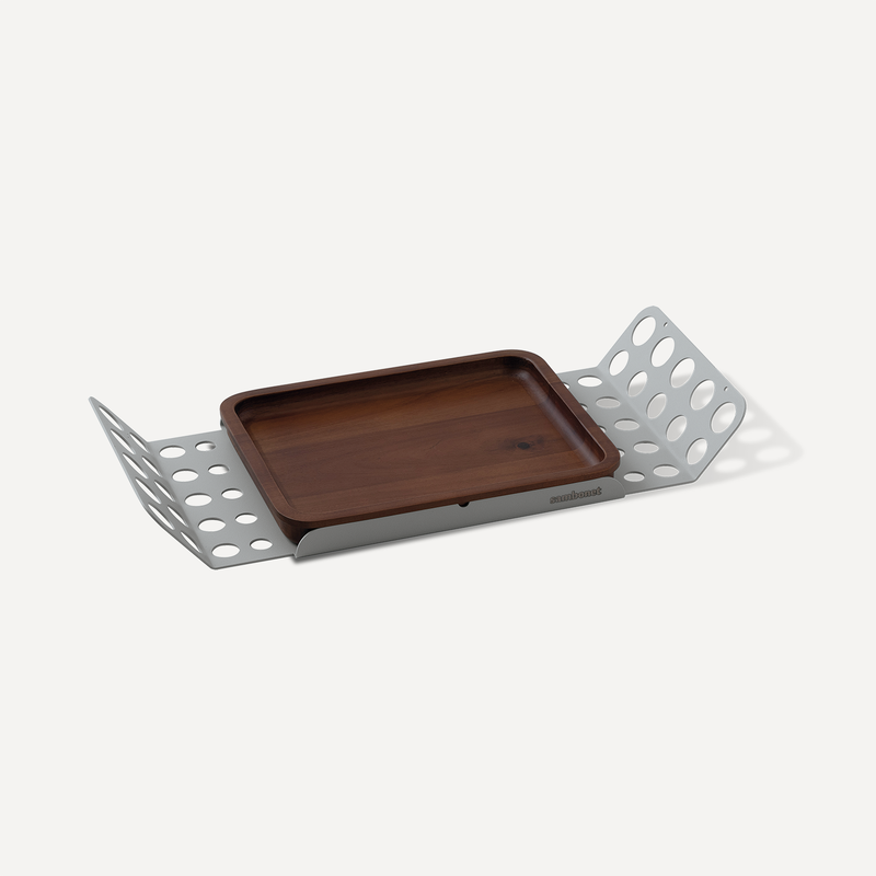 Small tray with acacia wood insert